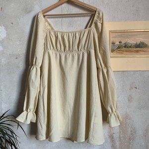 Cream and Tan Dress